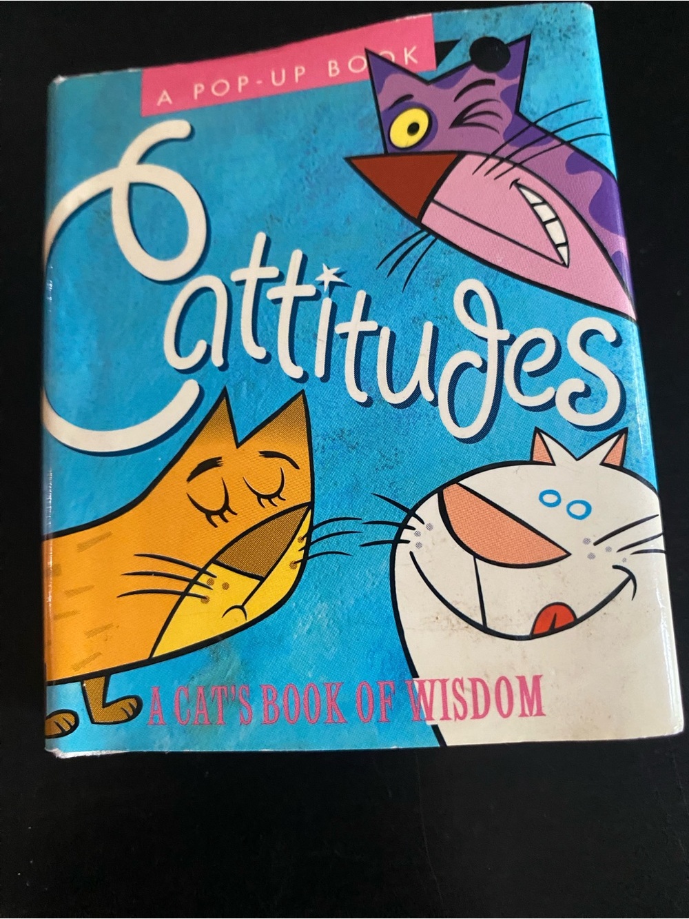 Vintage CATTITUDES Pop-Up Book Cat Lovers A Mini Book of Cat's Wisdom